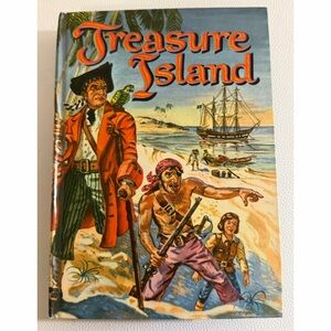 Vintage 1955 Treasure Island Robert Louis Stevenson Whitman Illustrated Classic